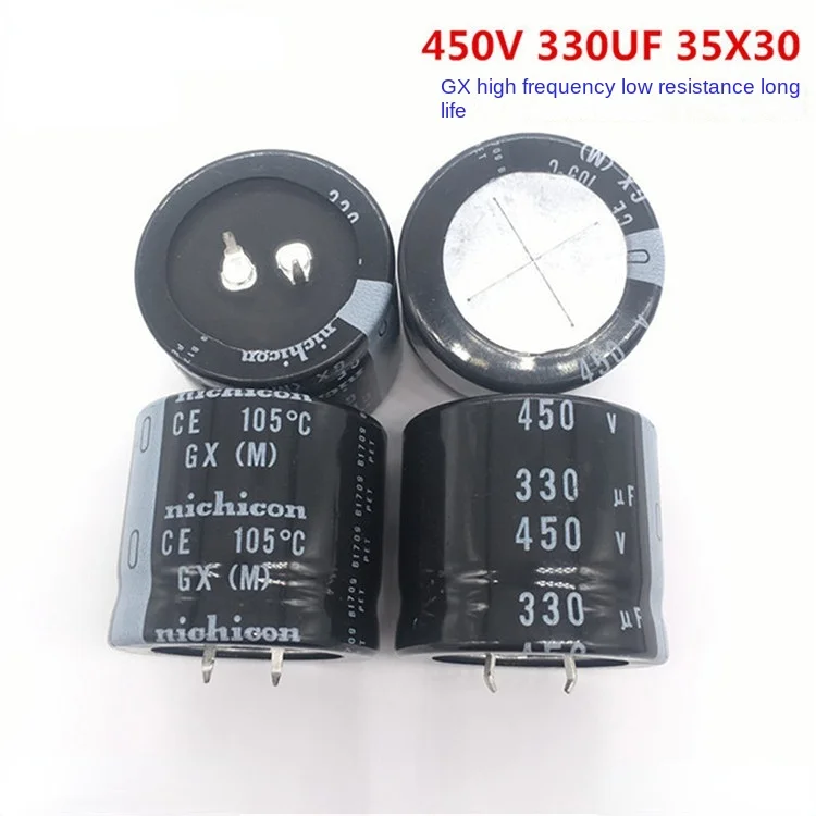 1PCS 450V330UF 35X30 Nikkeon 330UF 450V 35 * 30 GX High frequency low resistance long life