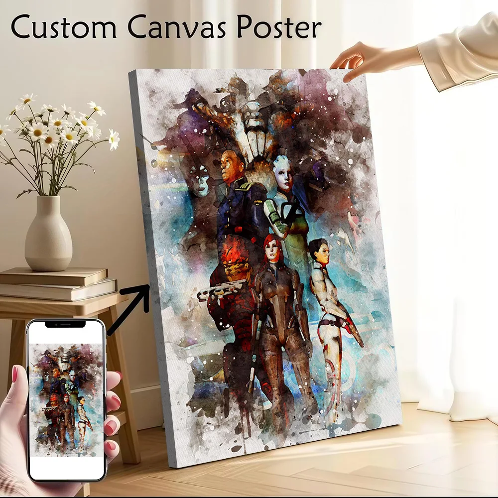 Mass Effect Canvas Poster Wall Art Customizable High Quality Printed Picture for Decorative Paintings Modern Home Decoration