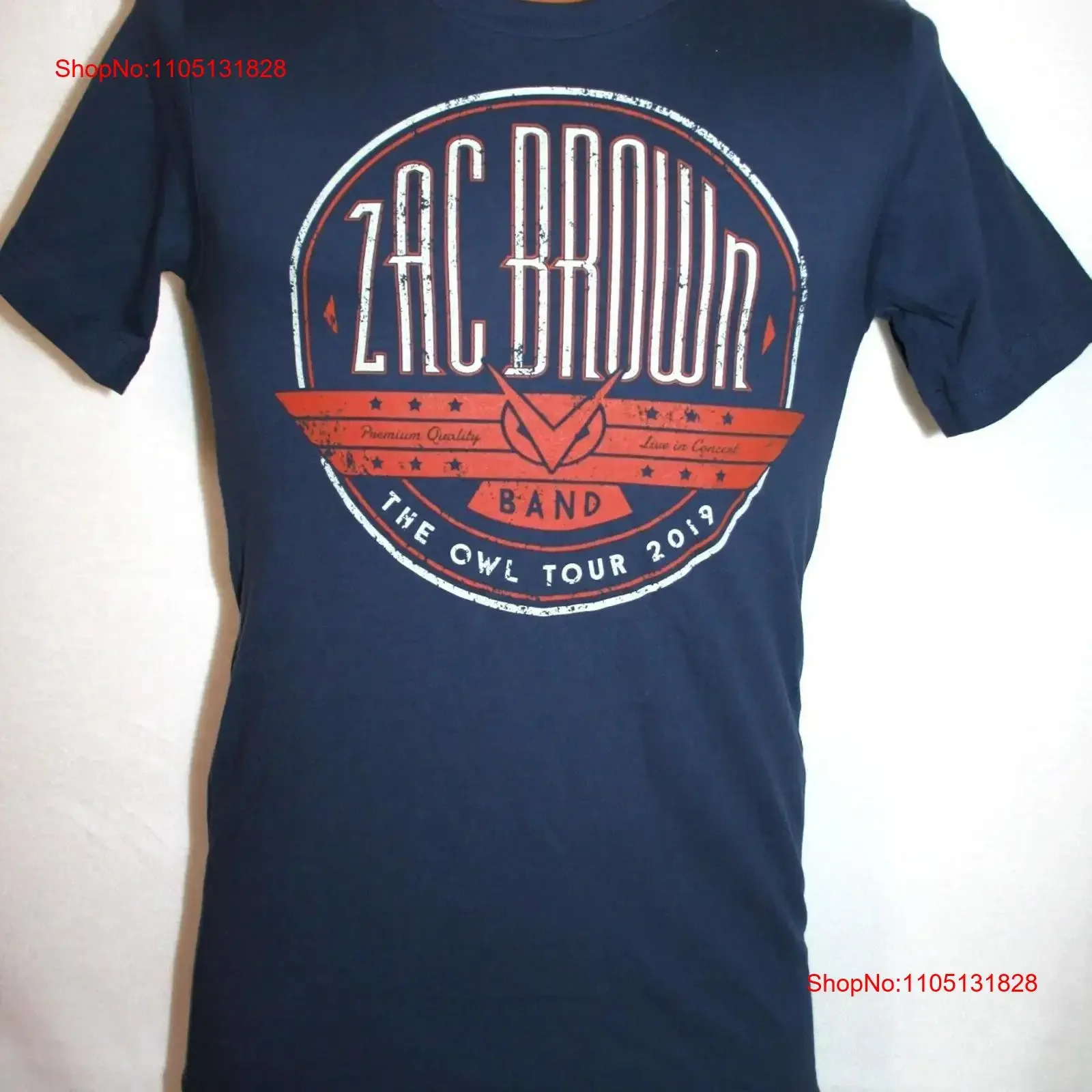 ZAC BROWN 2019 The Owl Concert Tour T SHIRT XS X Small Country Jam Band vintage Washed Casual streetwear fashion homme