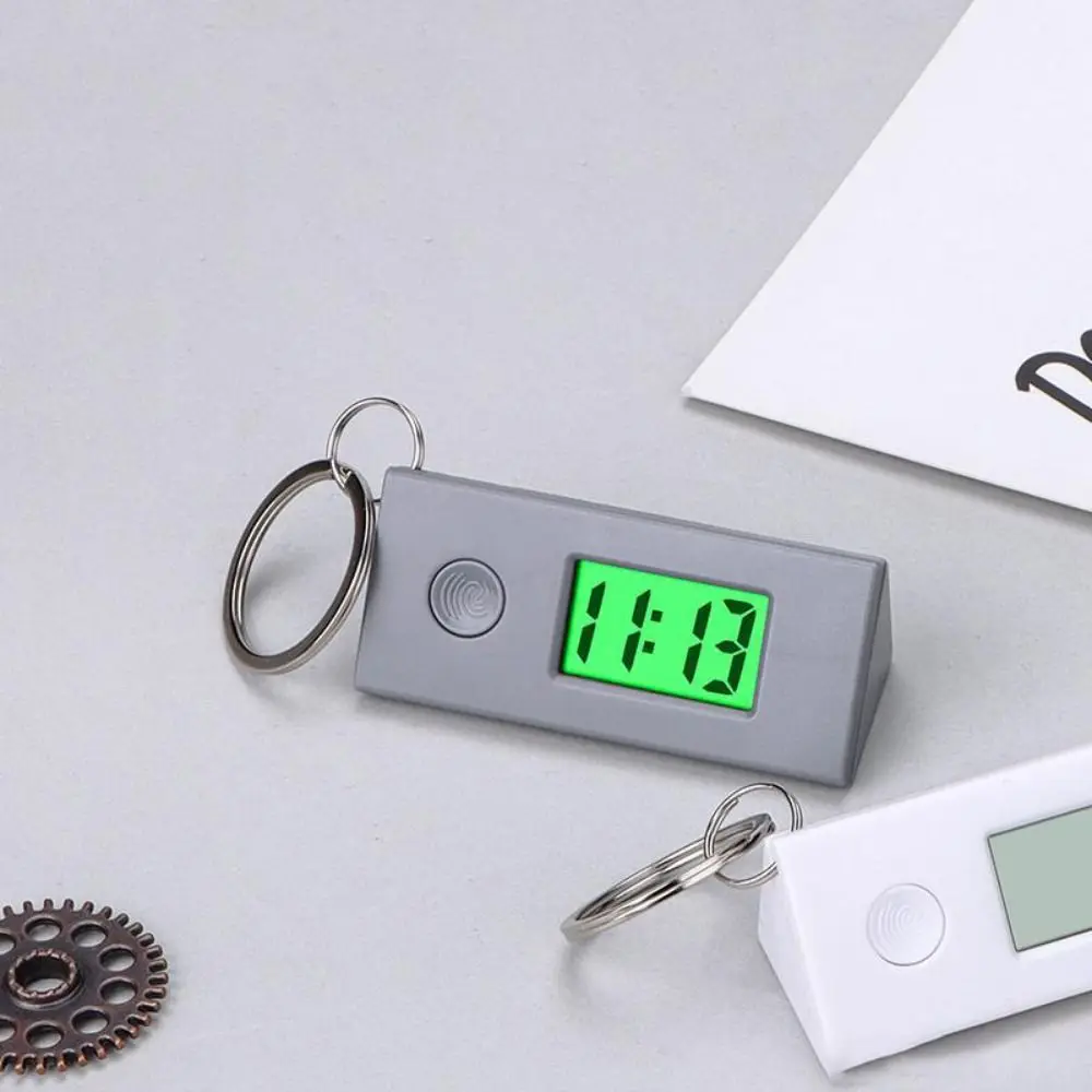 With Buckle Luminous Electronic Clock Mini Anti-fall Digital Clock Hanging Keychain Silent Desk LED Digital Clock Examination