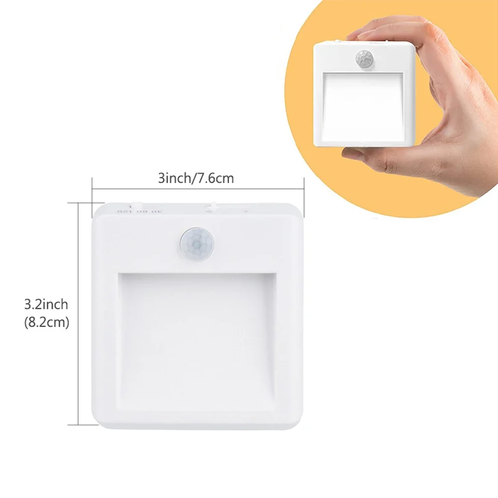 Светодиодный ночник с датчиком движения PIR, светодиодный индукционный светильник с регулируемой яркостью, лампа для шкафа, ночник для детской прикроватной тумбочки, спальни, вилка ЕС, США, Великобритании