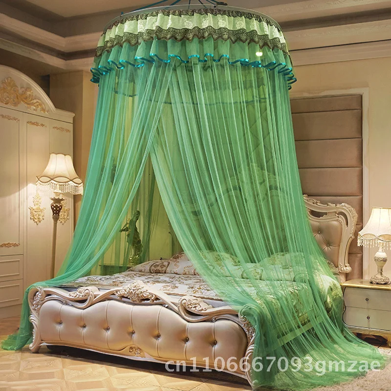 

Universal Mosquito Net for Single Double Bed Dome Shape Dust-Proof Yarn Anti-Mosquito Child Friendly Ceiling-Mounted Solid Color