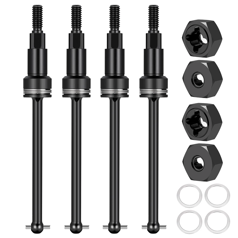 TRINOOD 1 Set Metal Front & Rear Drive Shaft Driveshafts and Adapter For 1/18 GRANITE GROM Typhon Grom RC Car Upgrade Parts