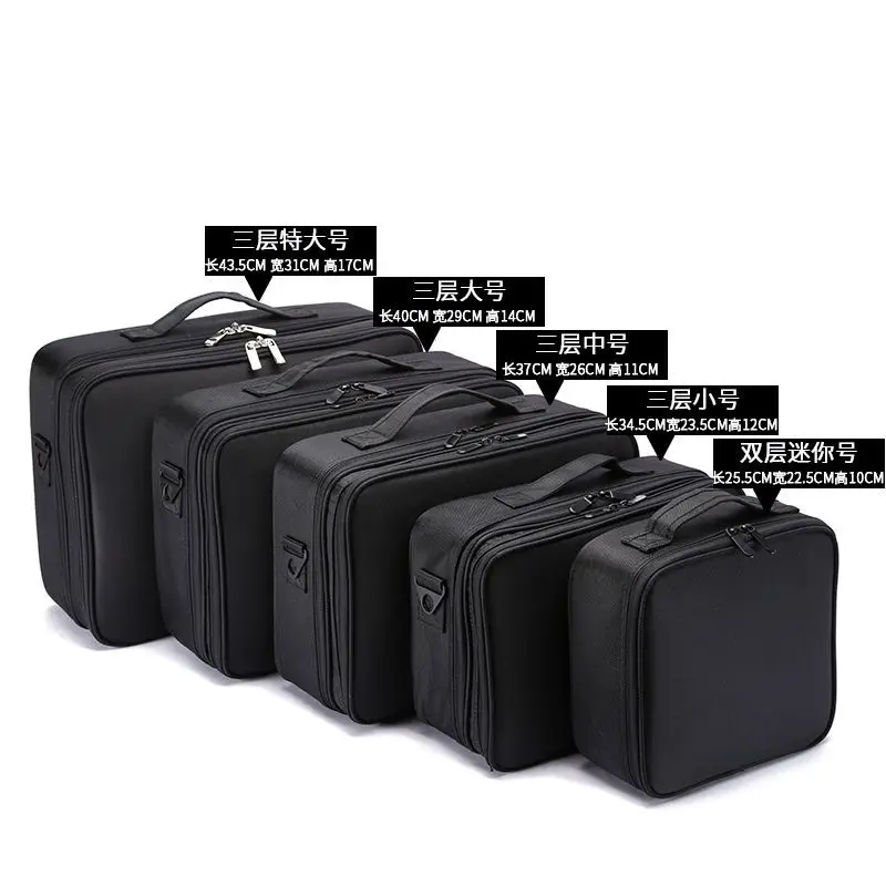 Upgrade Makeup Bag Portable Large Capacity Travel Professional Makeup Artist With Makeup Bag Multi-Functional Storage Bag A3327