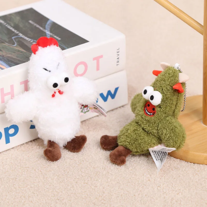 Cartoon Angry Pony Piglet Plush Doll Keyring Simulation Animal Series Plush Stuffed Toy Bag Decor Pendant Keyring Funny Gift
