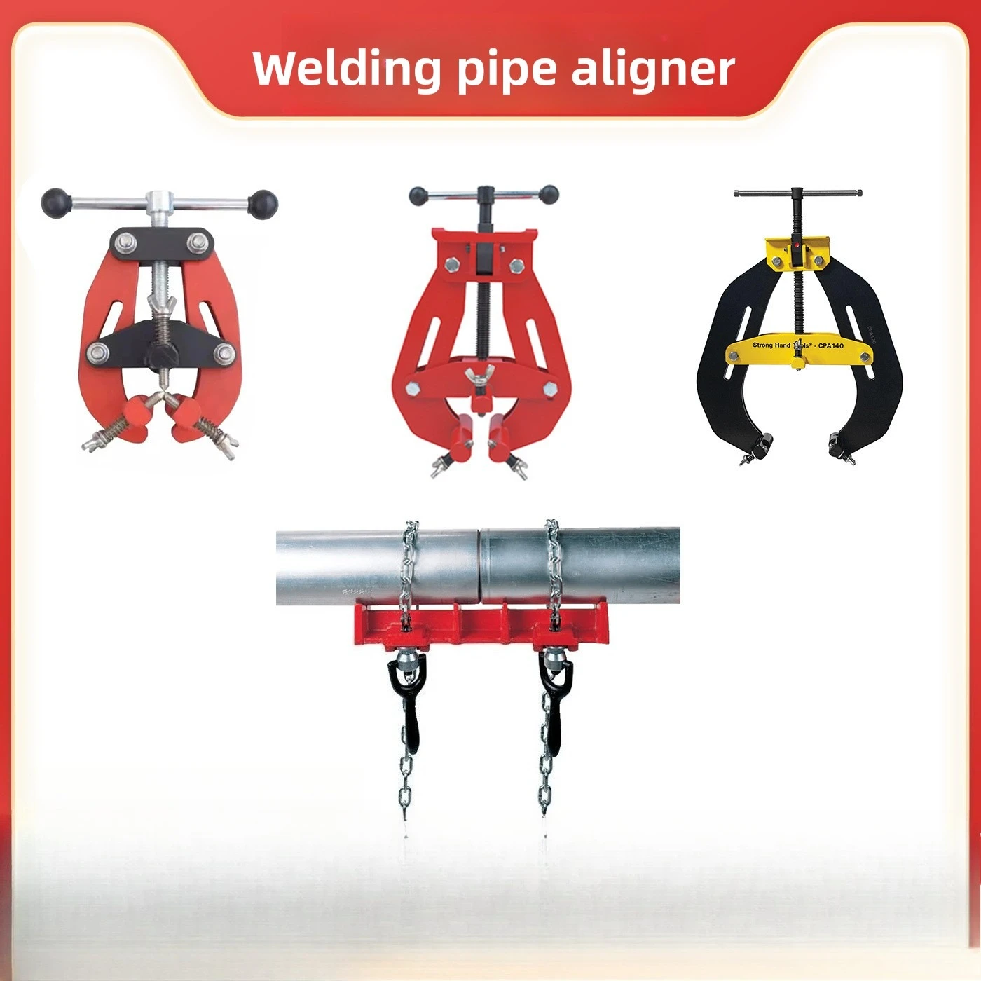 Pipe Welding Clamp Pipe Alignment Tool Adjustable Butt Clamp for Welding Positioning