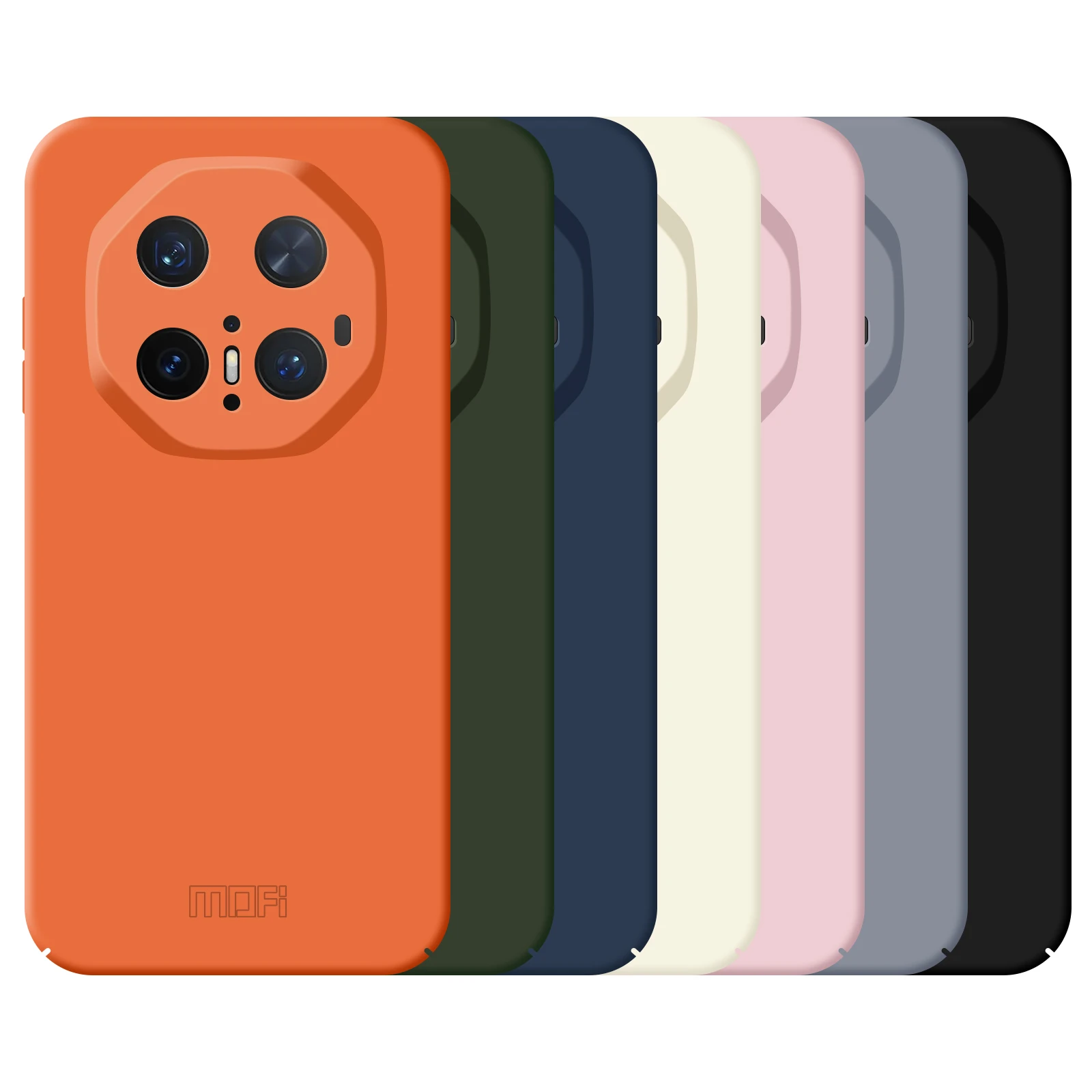 جراب هاتف Huawei Mate 70 RS Ultimate MOFI JK Qin Series غطاء خلفي غير لامع مضاد لبصمات الأصابع - أسود #3