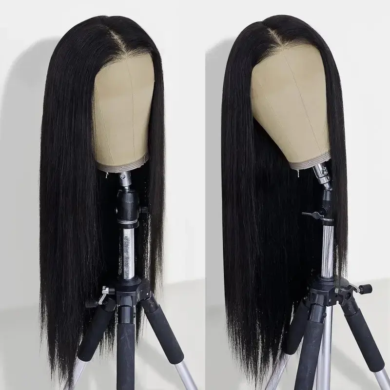 Rosabeauty Straight Hair Nature Color Lace Front Wigs 100% Human Hair 13X4  Frontal  Glueless Closure Wigs 250% For Women