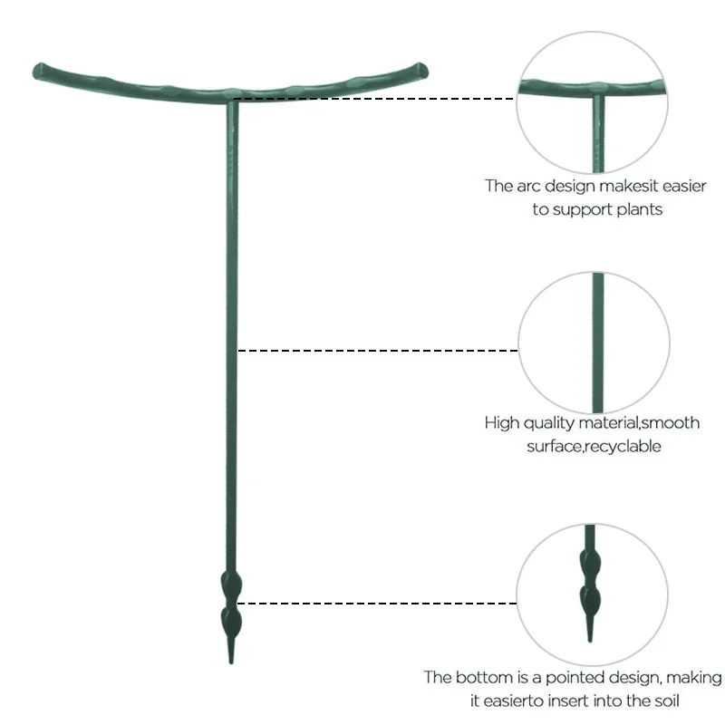 Suporte de Planta Plástica Suporte de Pilha para Flores Arranjo de Estufa Rod Holder Jardim de Planta de Pomar Ferramenta Bonsai Tamanho Pequeno