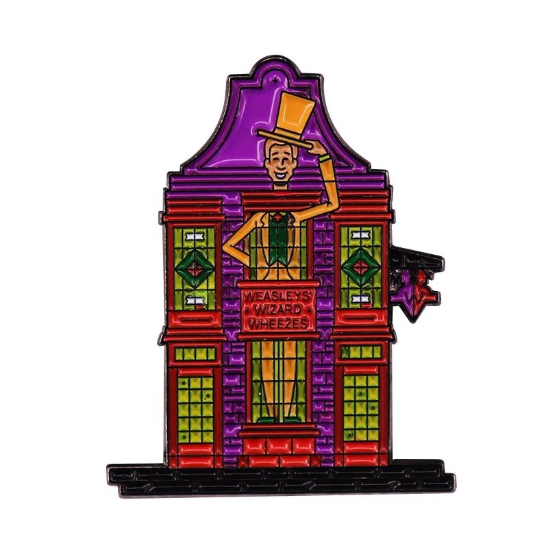 HxxP Weaslley Wizard Wheezes Pin esmaltado Magic Wizarding World SHOP broche Bookish Fans Gift