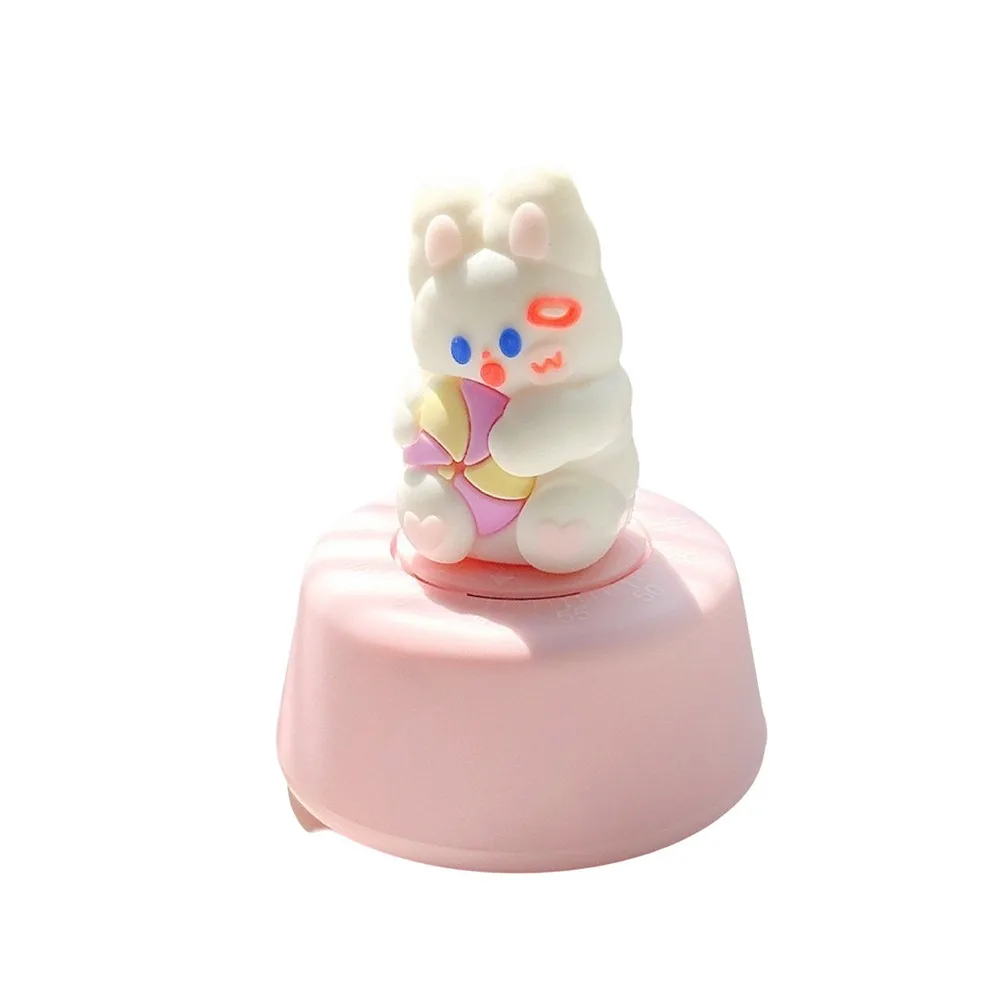 Cute Mechanical Kitchen Timer Practical Management Timer Rabbit Timer 60 Minute Battery Free Cooking Timer Reminder Tool
