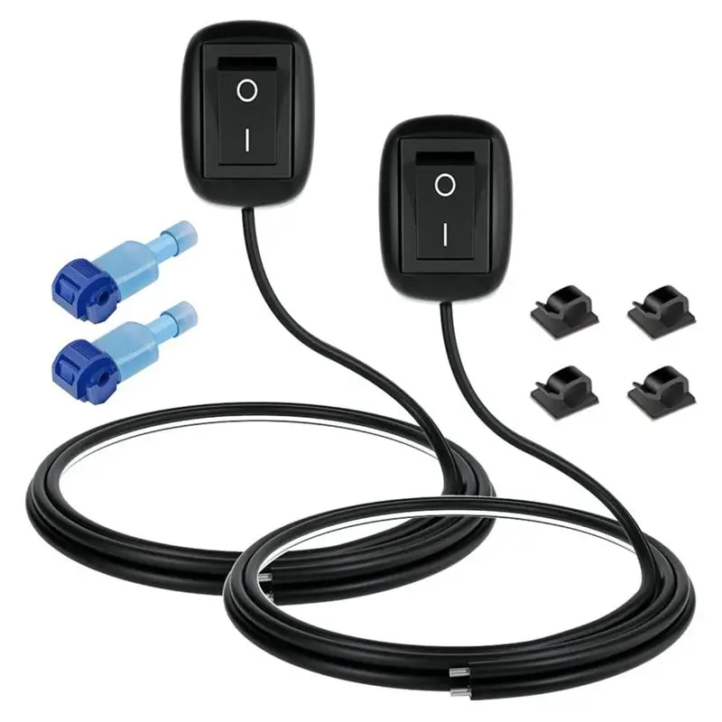 

Комплект из 2 кнопочных выключателей SPST в форме капли для противотуманных фар и автомобильного освещения