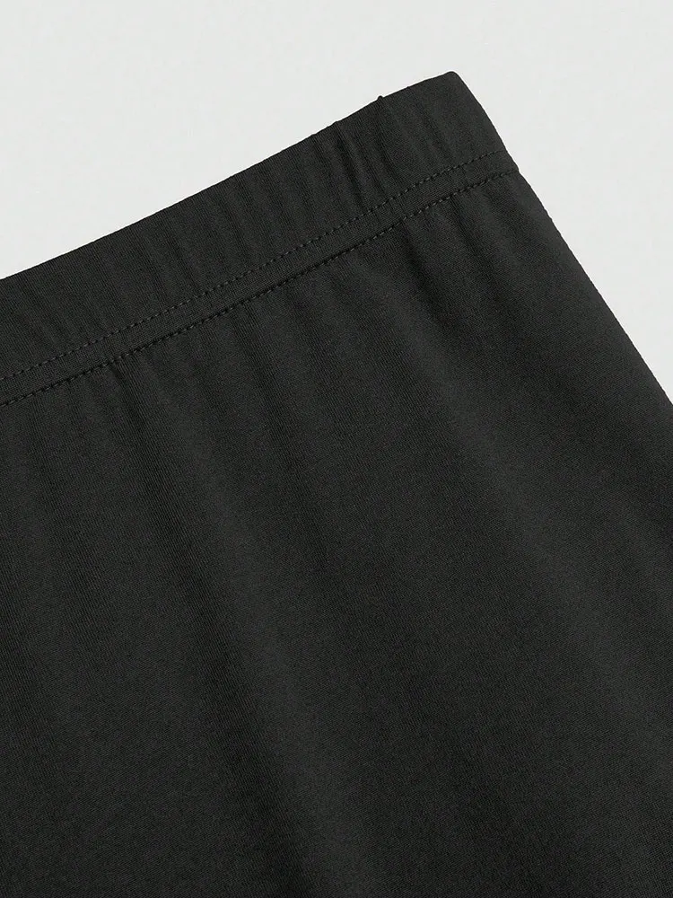 Nuevo Falda Midi francesa de cintura alta Retro de punto fruncido con abertura alta, falda negra versátil ajustada de talla grande, ropa femenina elegante para fiesta