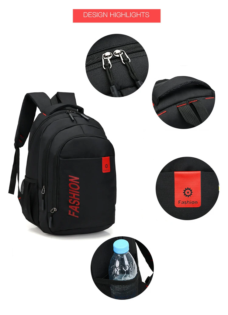 20-35L zaino da uomo impermeabile da viaggio borse da scuola di grande capacità di alta qualità in poliestere moda uomo borse per libri borsa Oxford Casual