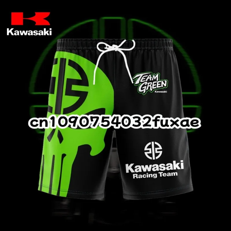 

Kawasaki Summer Popular 3D Printed Quick Drying Breathable Motorcycle Shorts and Off-road Motorcycle Sport Thin Shorts
