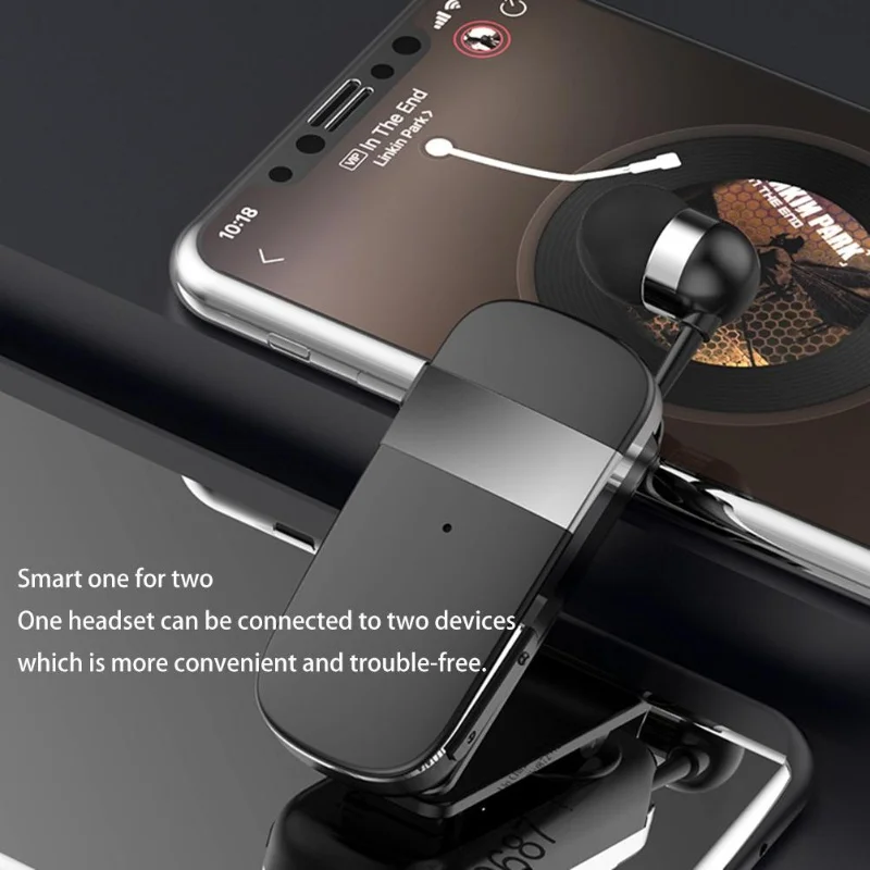 سماعة رأس بلوتوث للسيارة ذات طية صدر السترة اللاسلكية أحادية الأذن