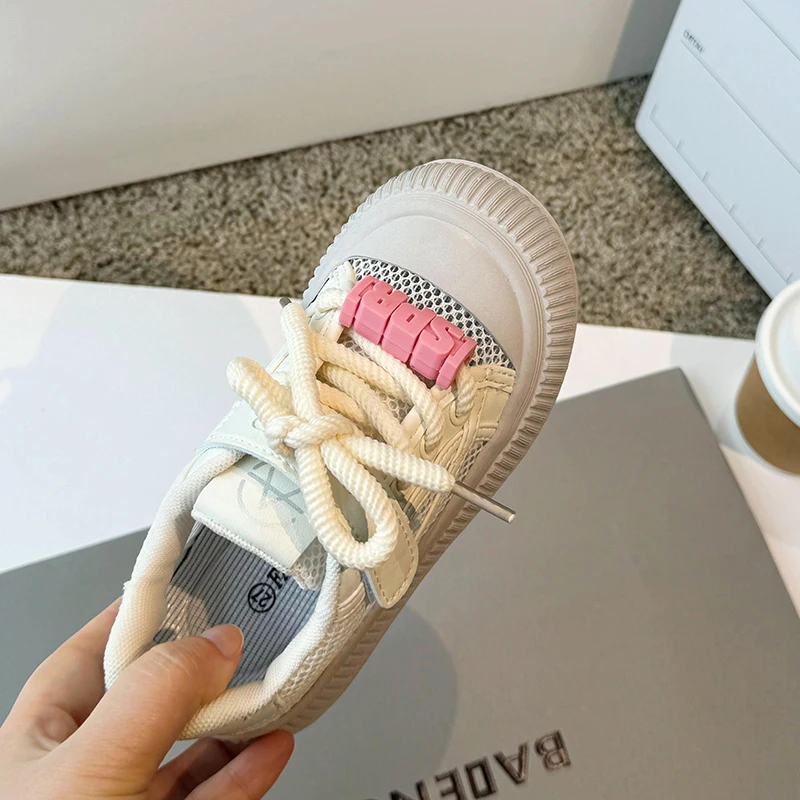 2024 Children Sneakers for Girls Boys Summer New Fashion Comfortable Soft Thick Sole Anti-slippery Cute Air Mesh Sports Shoes