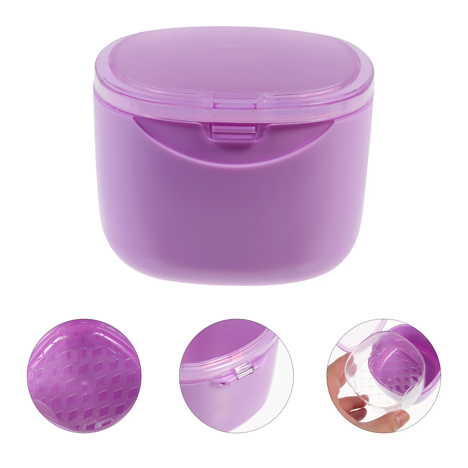 

Dental Retainer Cleaning Box Compact Portable Orthodontic Case For Braces Denture Storage Retainer Caring Container