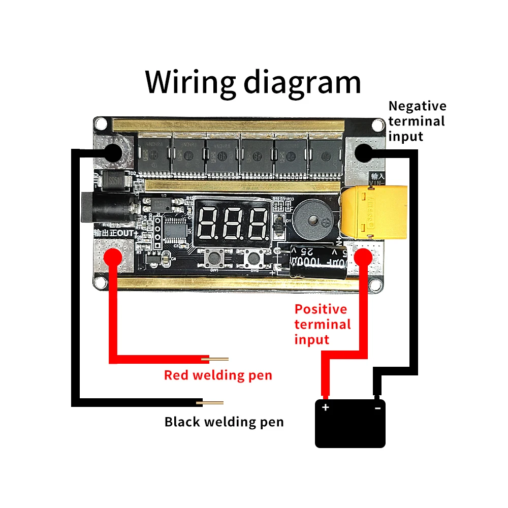 99 Gears 8V-24V Spot Welder Kit Digital Power regolabile Spot Welding Pen Control Board foglio di nichel per batteria al litio 18650