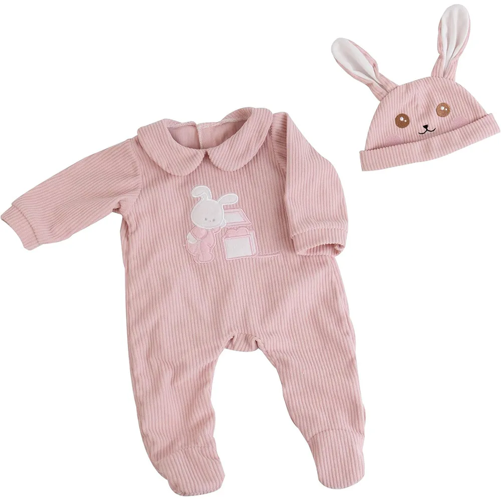 Siliconen reborn babypoppen meisje kleding outfit accessoires roze konijn 46-50cm pop outfits ontwerper mode pop kleding kit
