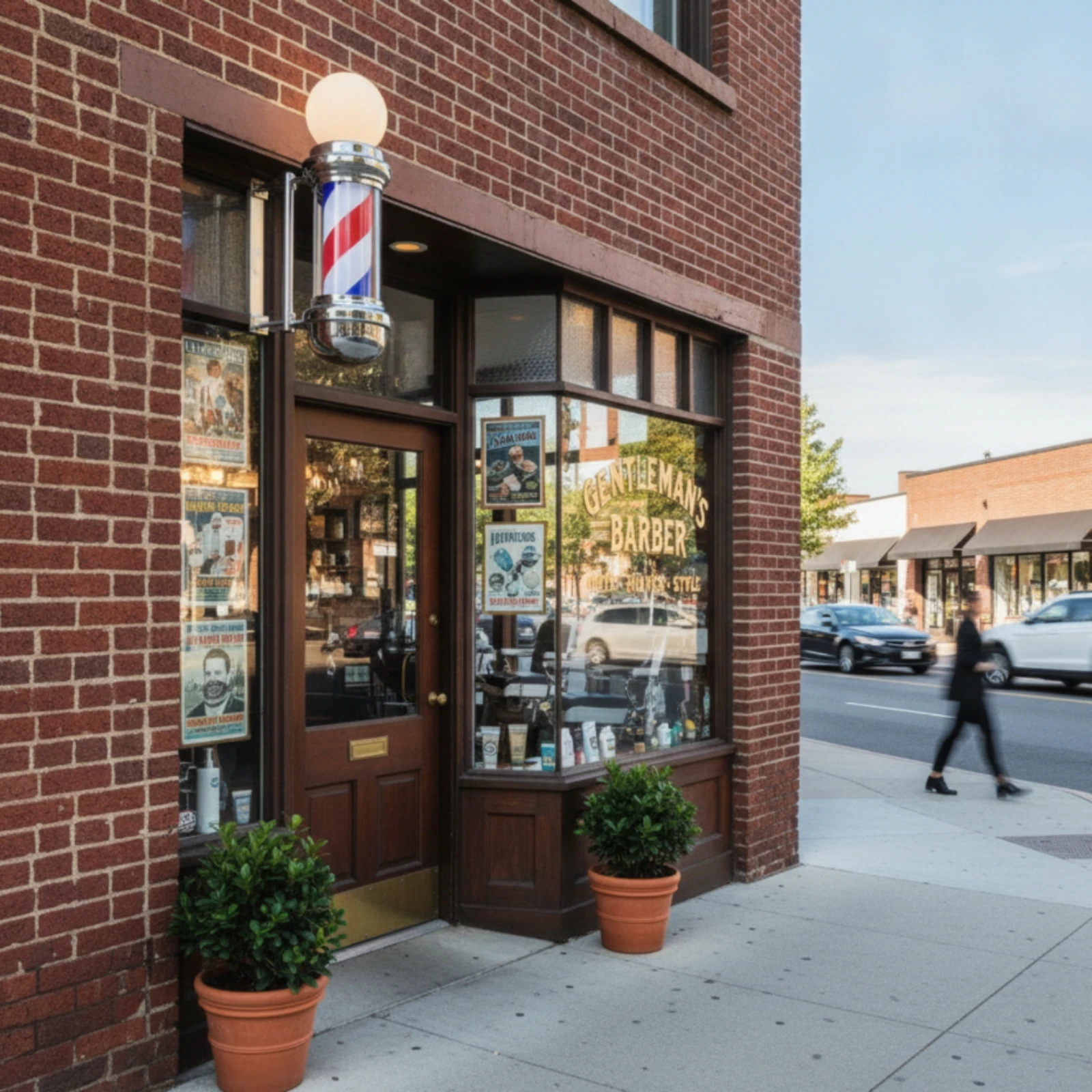 Barber Pole Sign Wall-Mounted Barbershop Sign Barber Pole Illuminated Salon Light Classic for Barbers, Storefront