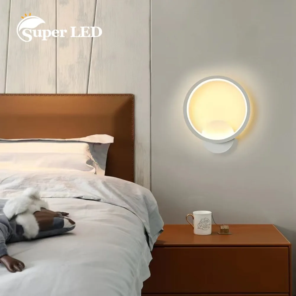 Lampu dinding lampu samping tempat tidur, minimalis Modern gaya Eropa Amerika ruang tamu LED tangga perlengkapan pencahayaan koridor