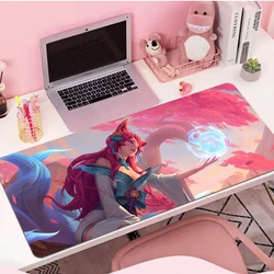 Große Gaming Mouse Pad Computer Mousepad PC Gamer Maus Matte Laptop Mausepad League of Legends Ahri Teppich Tastatur Matte Schreibtisch pad