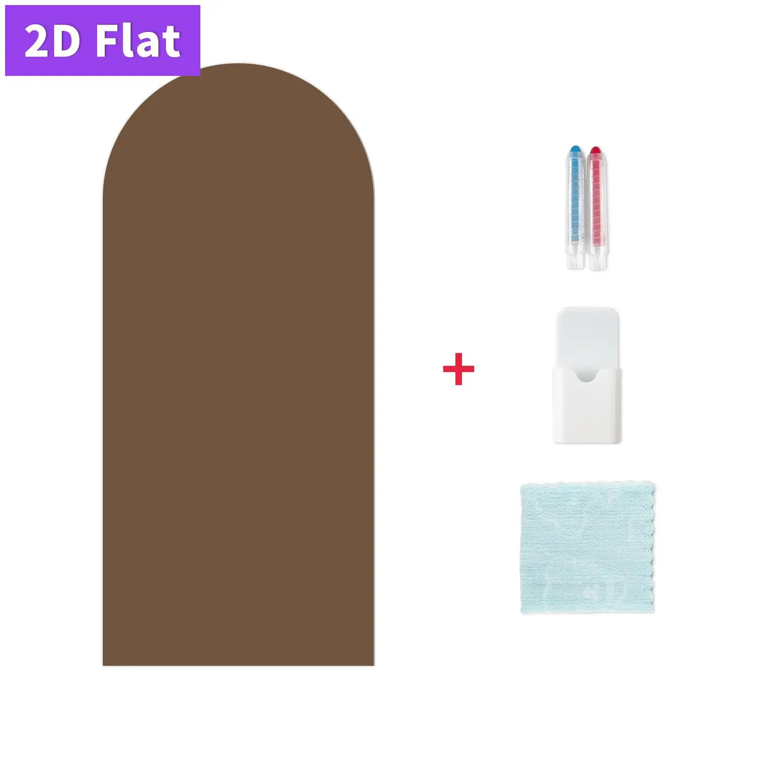 1 piece of dusty rose brown arched pattern self-adhesive magnetic wall sticker, 45*100CM.