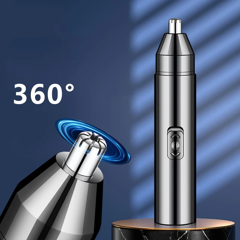 Electric Nose Hair Trimmer Low Noise High Torque High Speed Motors Ear Cleaner For Washing Nose Hair For Both Men