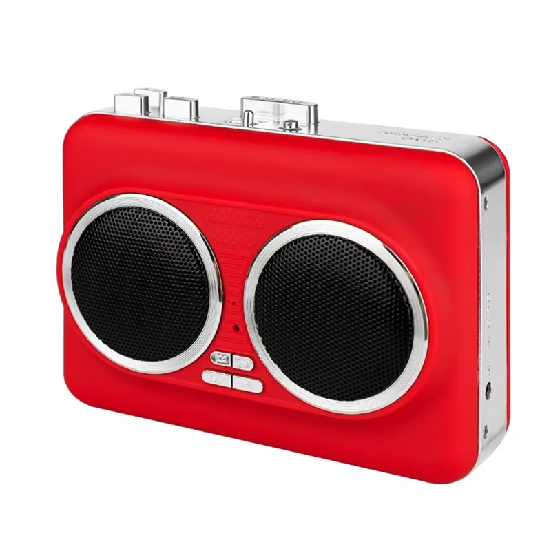 b63b-usb-カセットプレーヤー-音楽テープから-mp3-コンバーター-プラグアンドプレイ-カセットテーププレーヤーコンバーター-デュアルスピーカー付き-レッド