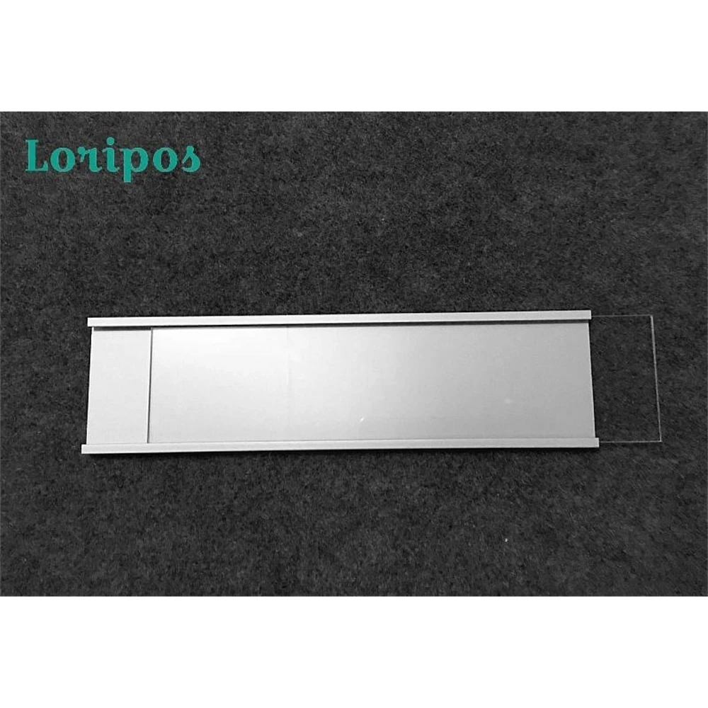 Alloy Sign Holder Office Sign Frame Screen Isolation Signage Rack 5.4*20cm Data Strip Metal Shelf Talkers Name Tag Display Frame