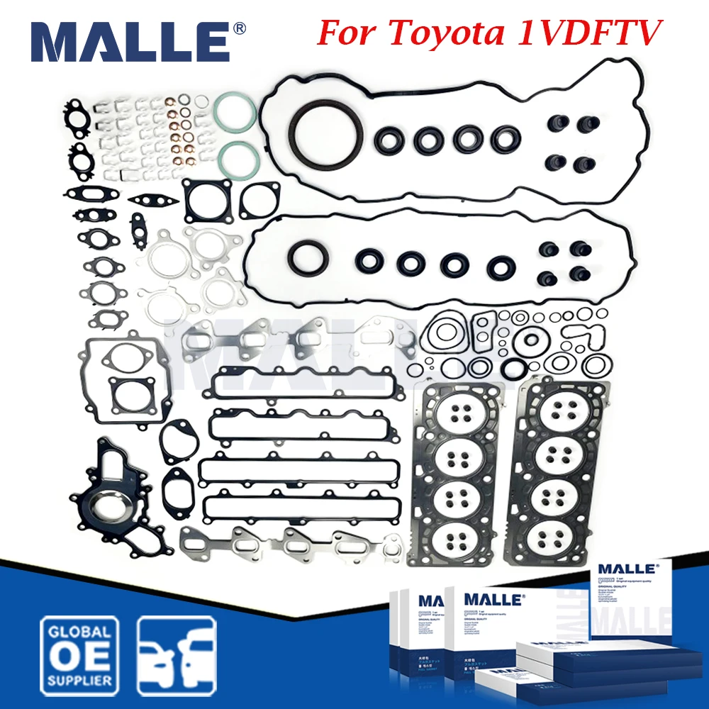 

1VDFTV Engine Full Overhaul Gasket Kit 1VD For Toyota Land Cruiser VDJ200 V8 4.5LTR Car Accessories 04111-51040 Auto Rebuild Set