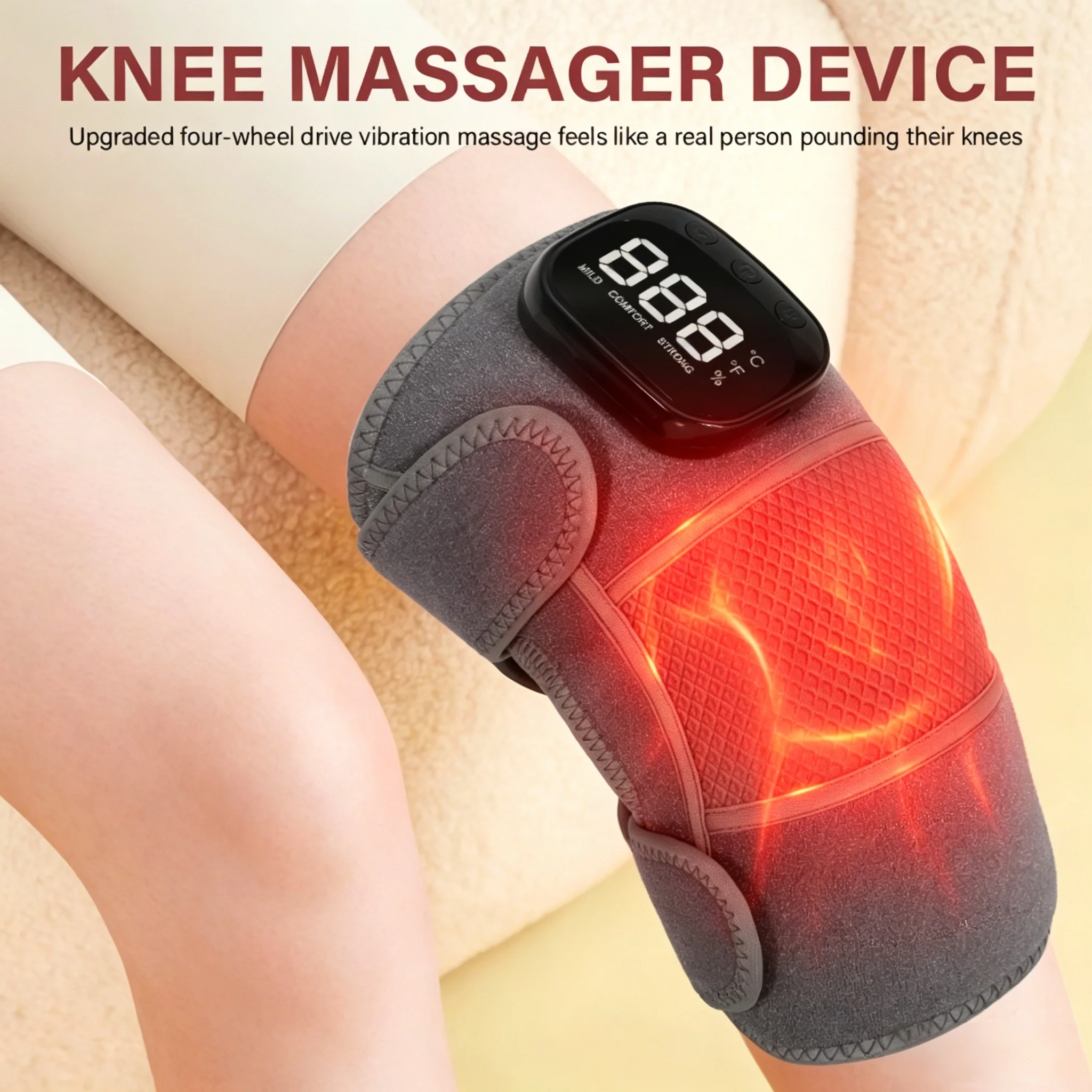 3 in 1 Cordless Knee Pad Knee Shoulder Massager Adjustable Vibration Leg Arm Joint Brace Muscle Relax Device Knee Wrap Machine
