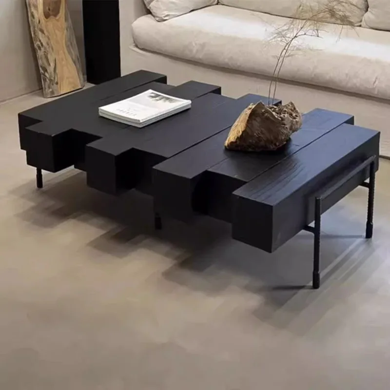 Creative Designer Coffee Table Soild Wood Antique Clear Nordic Modern Vintage Coffee Table Simple Couchtisch Room Decorations