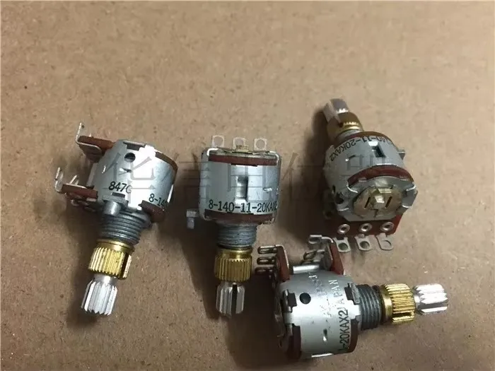 1 peça ophdam alpes 168-140-11-20kax2 potenciômetro duplo ajustável pino de furo a20k alça 2