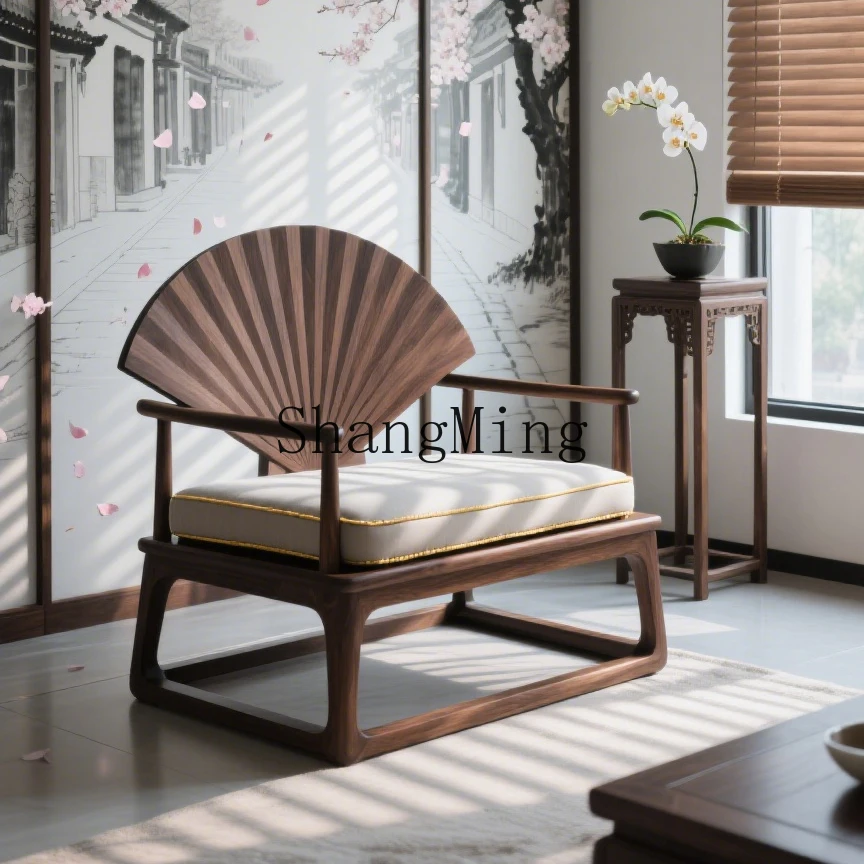 

SM advanced sense modern simple solid wood sofa leisure chair new home single chair