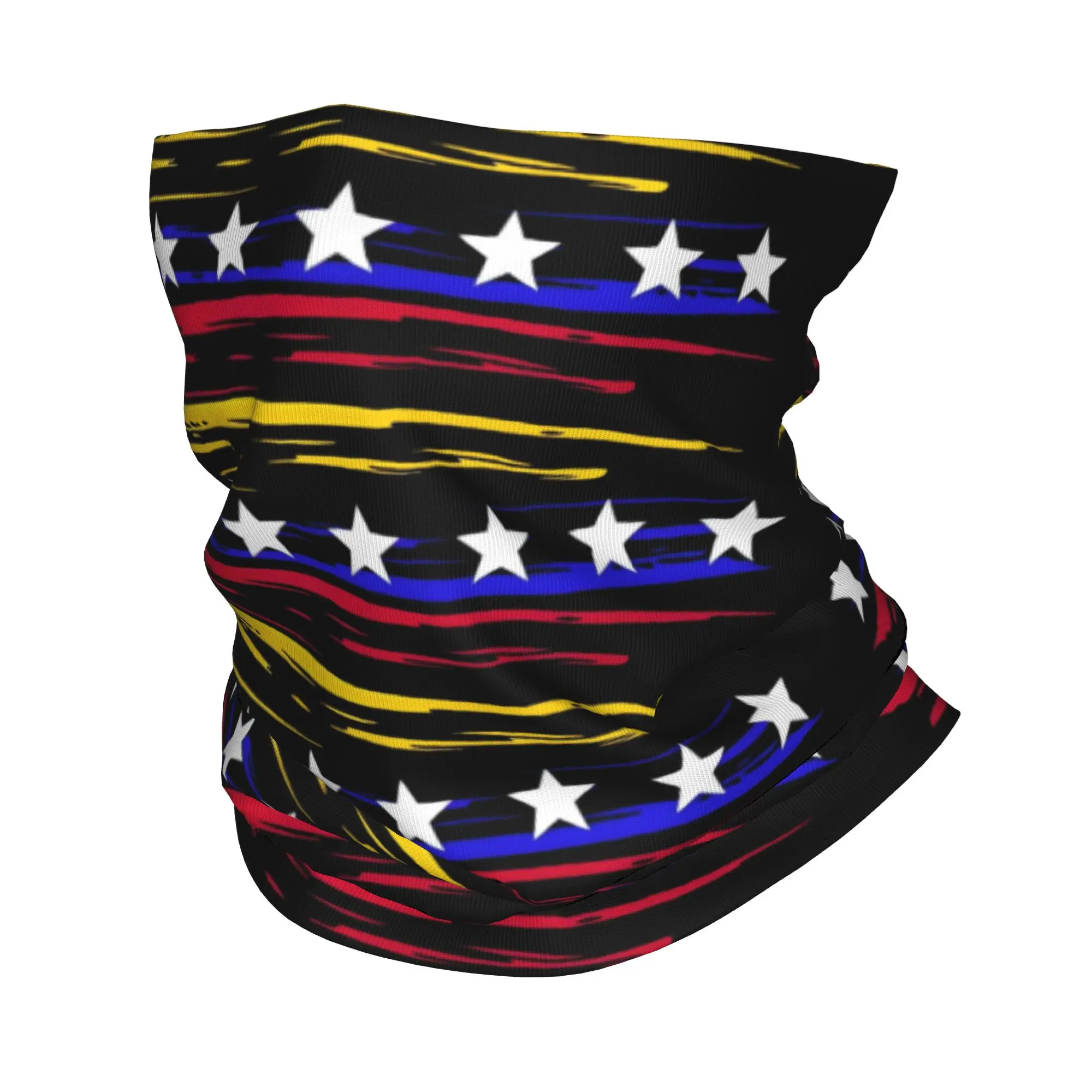 Venezuela 7 Big Stars Flag  Bandana Neck Gaiter Printed Venezuelan Balaclavas Wrap Scarf Warm Headwear Fishing for Men Women