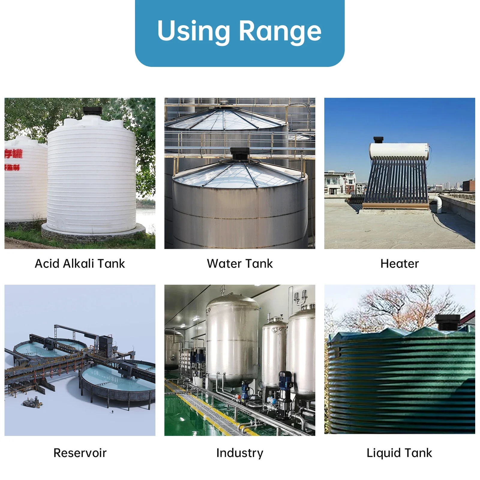 NEUE EPTTECH TLC2326 Tuya Smart Home Berührungsloser Wasserstandssensor für große Entfernungen Flussbrücke Abwasser WiFi Signal Anpassung