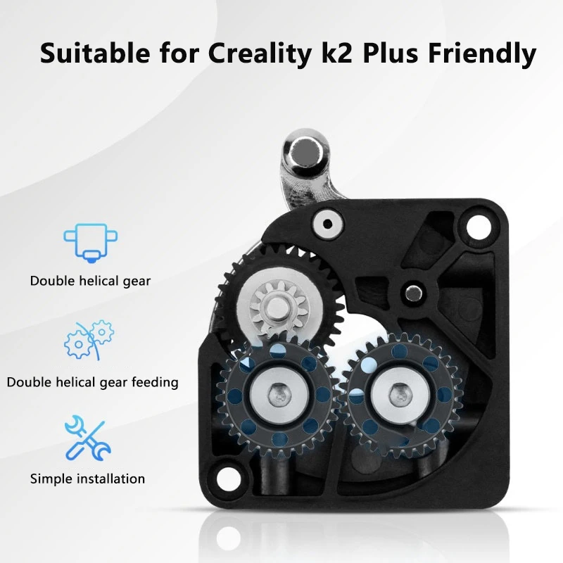 Upgrade EXtruder Gear Kit For Creality K2 Plus All Metal Filament Drive Gear Extruder Nickel Plated DLC Coating 3D Printer Part