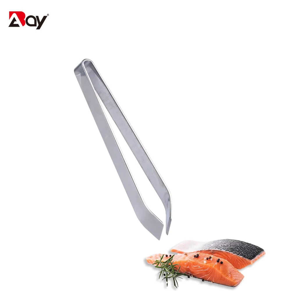 Fish Bone Tweezers Stainless Steel Flat and Slant Tweezers Pliers Remover Non-Slip Precision Grip Debone Salmon Kitchen Tools