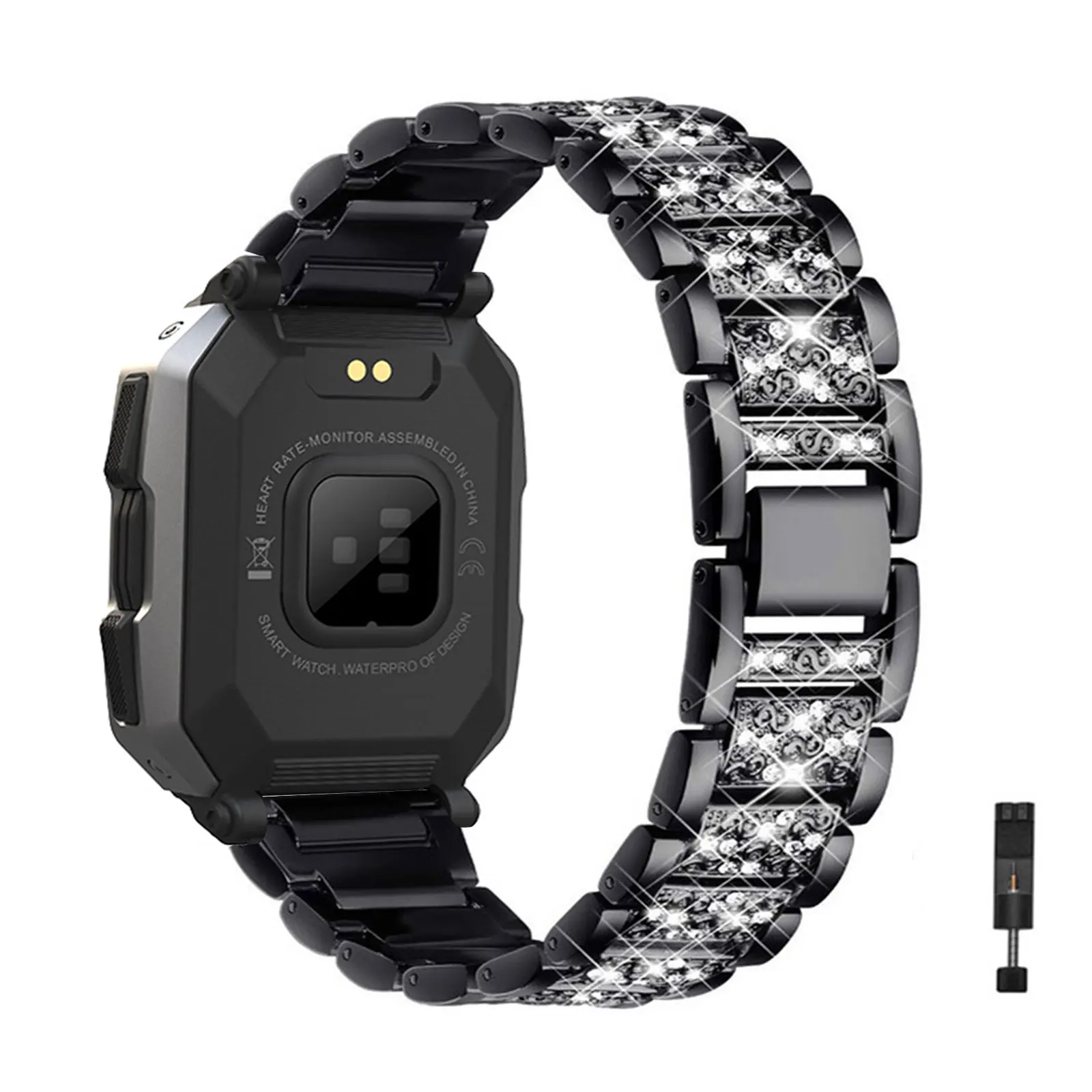 

Ремешки с бриллиантами для Kospet Tank M3/M3 Ultra/M2/T2/T3/T3 Ultra/T3 Ultra 2, блестящий металлический ремешок для женщин