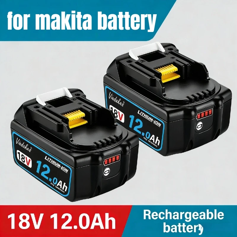 

Недавно обновленная аккумуляторная батарея 18В 12000мАч с быстрой зарядкой для литиевых аккумуляторов Makita 18В BL1860B BL1850B BL1830B.