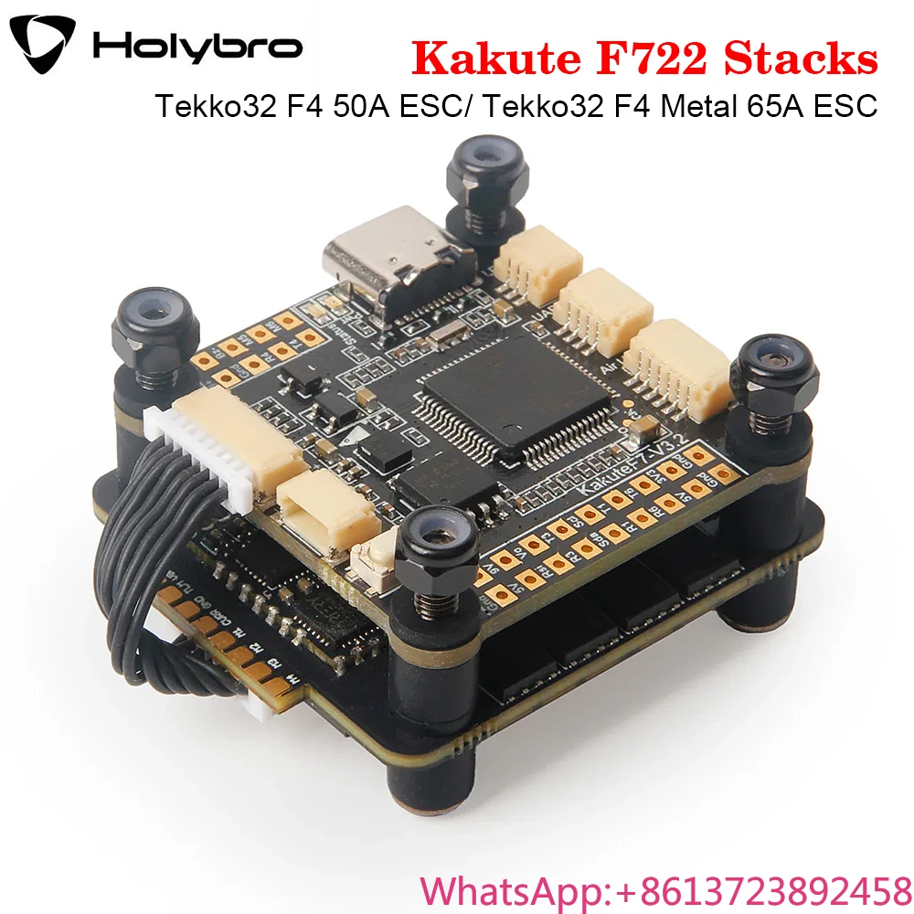 

Holybro Kakute F722 Stack Flight Controller W/ Tekko32 F4 4in1 50A / 65A Metal ESC (AM32) 4-6S 30x30mm for RC FPV Racing Drone