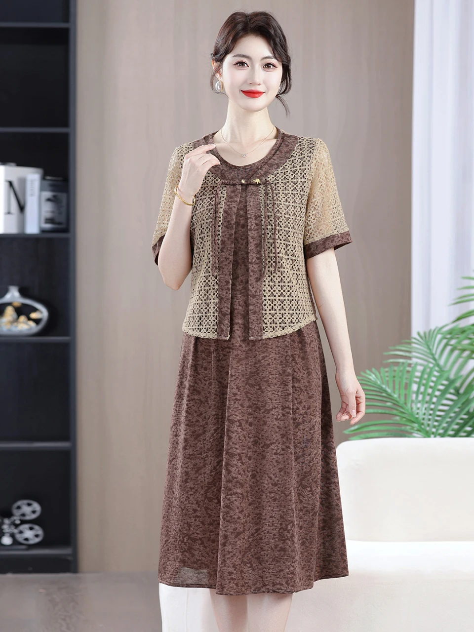 Modieuze losse lange jurk in C - Women Fashion Over 60 recensie en prijs