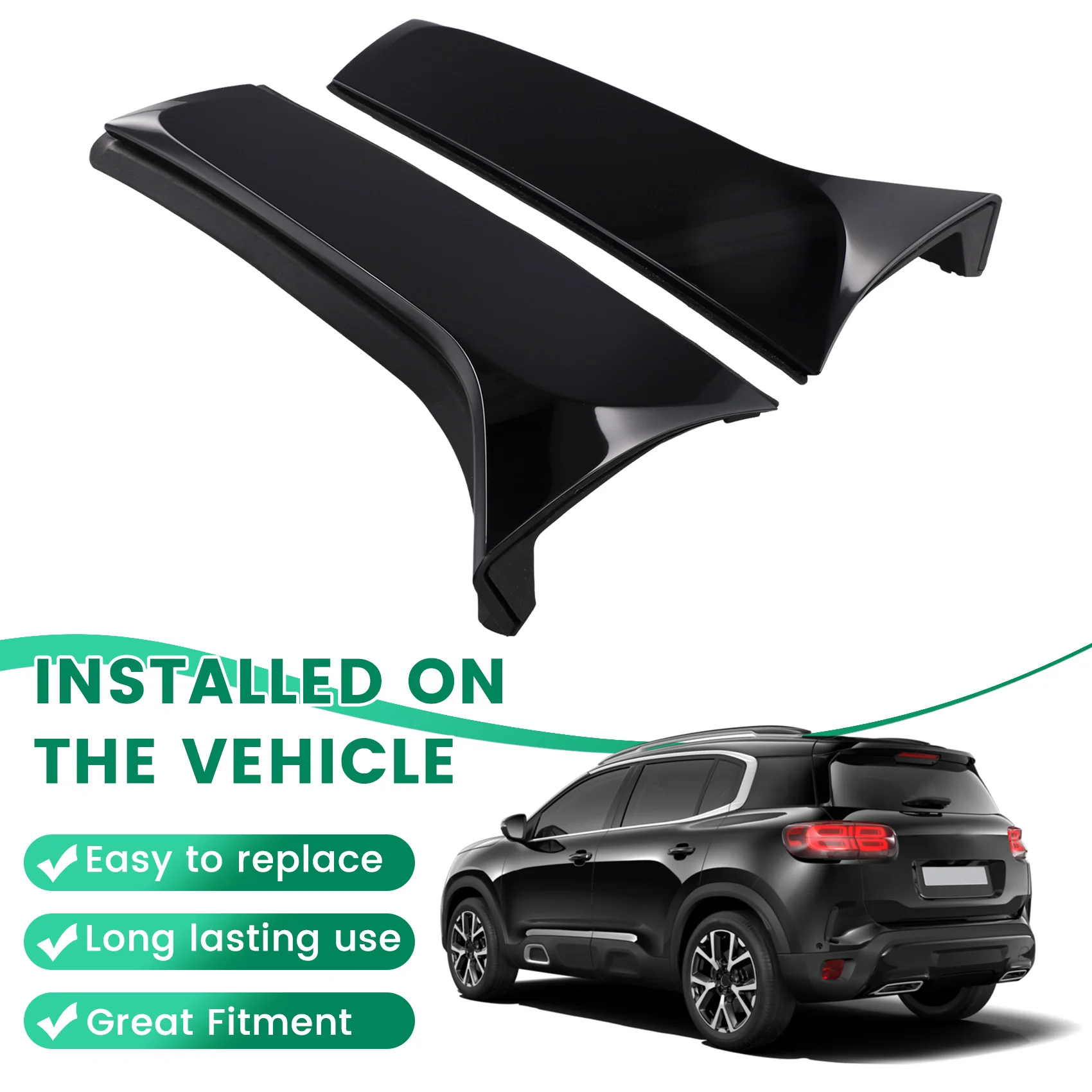 A65P-1Pair Rear Windshield Trim Plate Moulding 9833762880 9833762780 For Citroen C5 AIRCROSS 2018-2022 YL008475XK YL008474XK