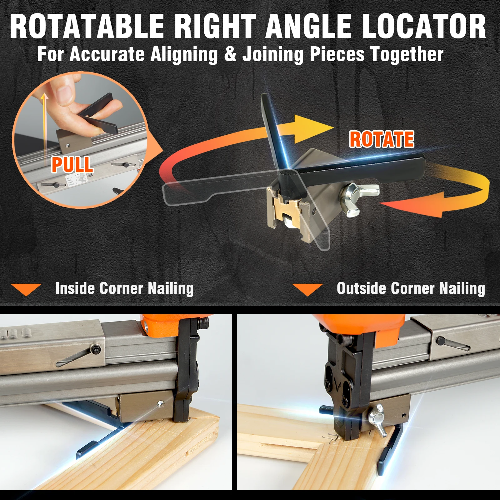 KAMSIN 공압 V-NAILER 결합 건, 30 게이지, 7-15mm 다리 길이, V 네일 프레이밍 결합기, 프레임 스테이플러, V1015 V 타정기