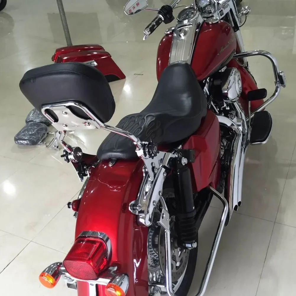 Alluminio Per Harley Davidson Touring Street Glide Road King 2008-2016 Moto Staccabile Sissy Bar Schienale Portapacchi