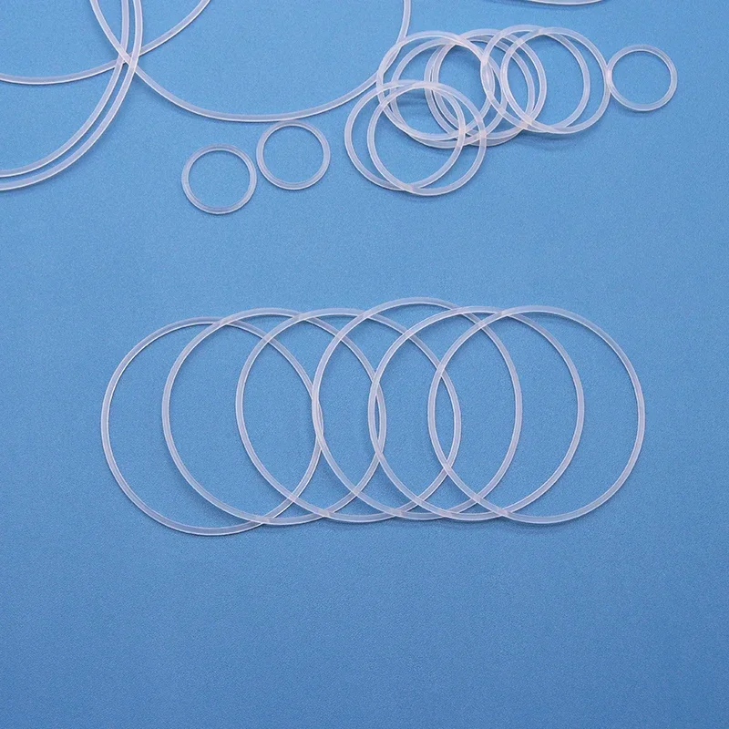 50/100pcs VMQ O Ring Gasket CS 1mm OD 3 ~ 28mm White Waterproof Washer Round O Shape Silicone Ring Food Grade