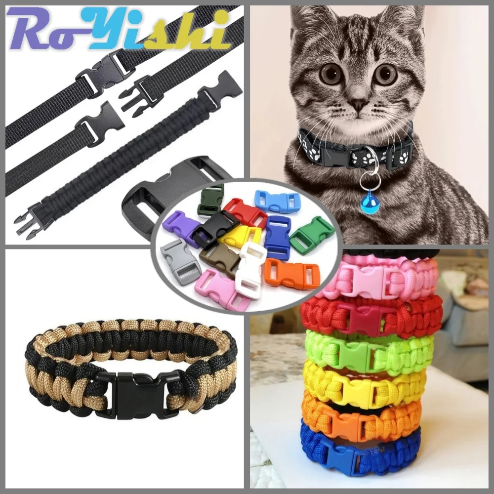 13-500 шт. 3/8 "10 мм пластиковый браслет с боковой пряжкой изогнутый парашют 550 браслет из паракорда DIY аксессуары