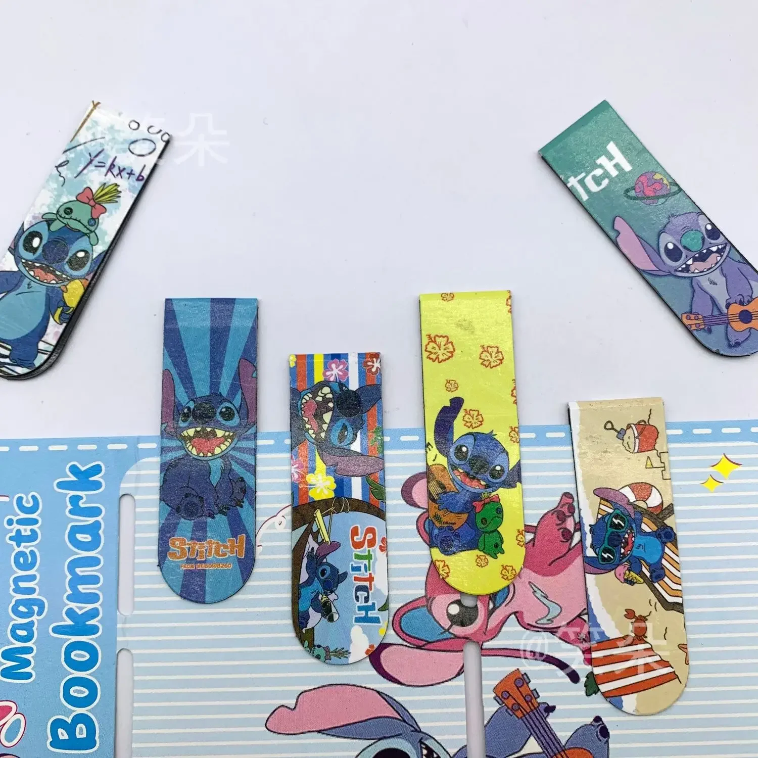 Disney Stitch Bookmarks, Foldable Clip On Bookmarks, Disney school Office Supplies,school supplies, reading, rewards
